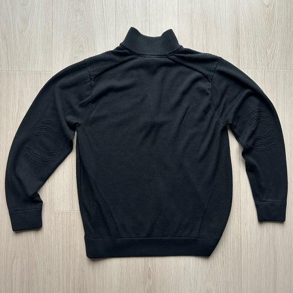 The North Face Wool Blend 1/4 Zip Sweater Men’s L Black Mock Neck - Picture 8 of 13